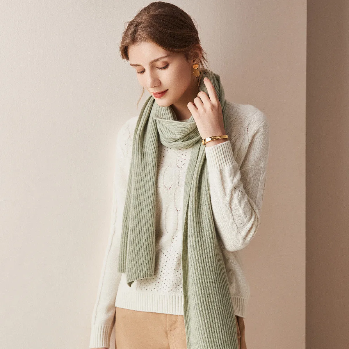 100% Cashmere Plain All Matched Scarves