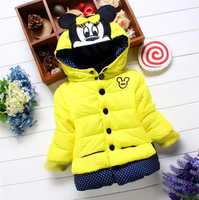 2016 fashion children's down jacket; cartoon children's winter coat jacket free shipping