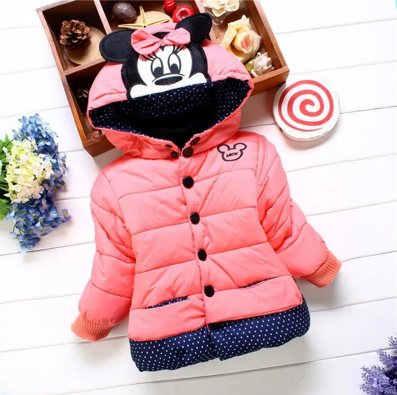 2016 fashion children's down jacket; cartoon children's winter coat jacket free shipping