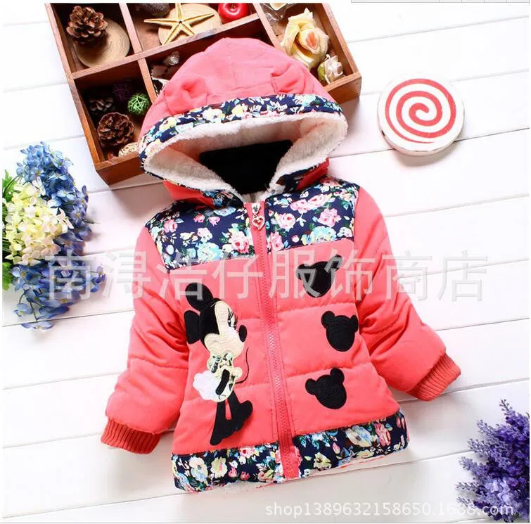 2016 fashion children's down jacket; cartoon children's winter coat jacket free shipping