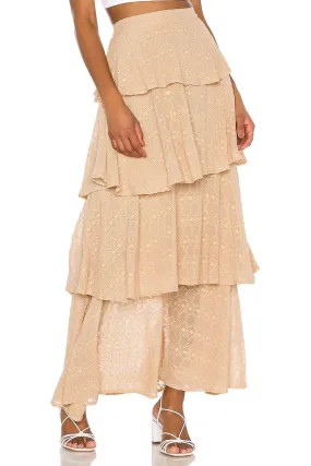 ADRIA SKIRT GEORGETTE CAFE AU LAIT