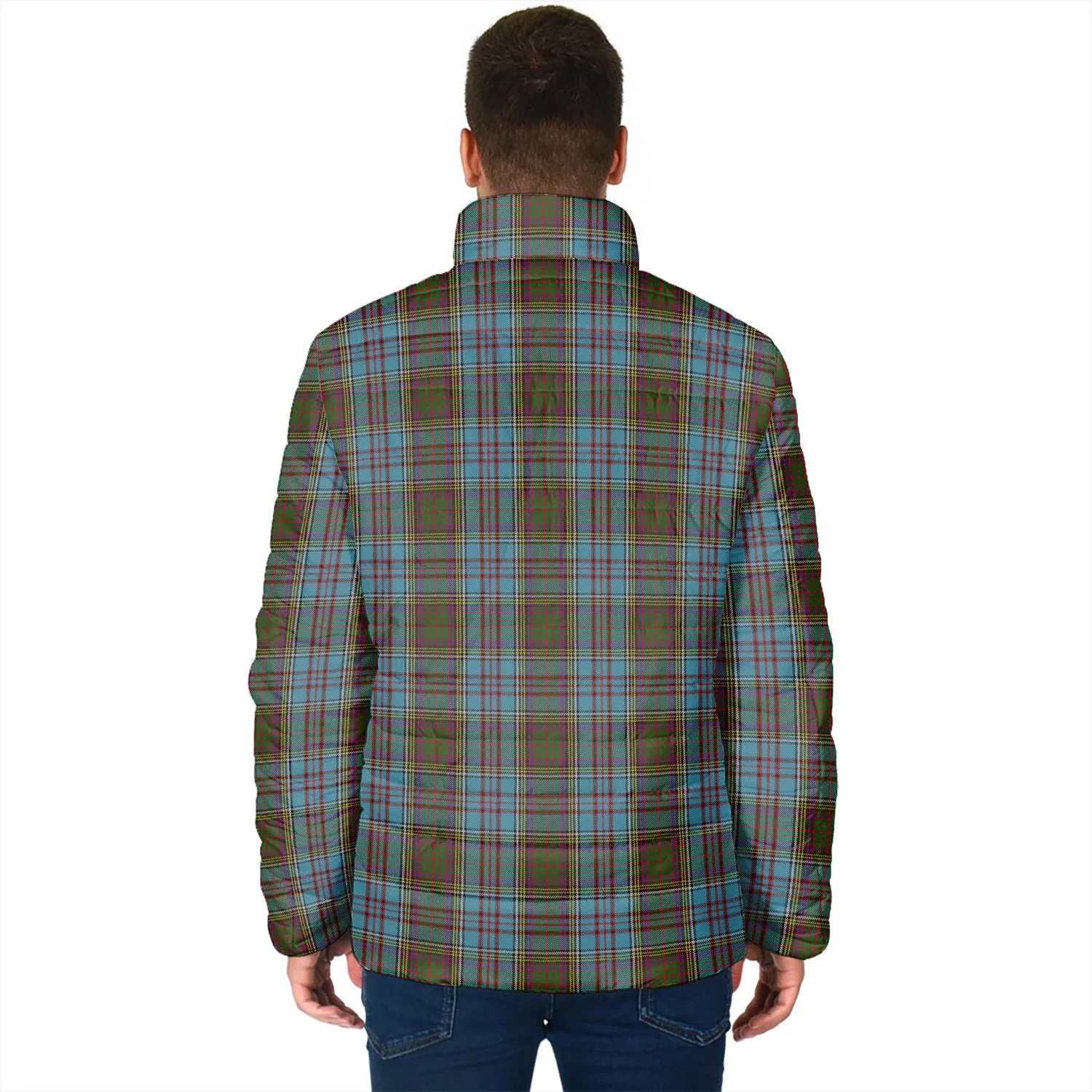 Anderson Tartan Padded Jacket with Family Crest