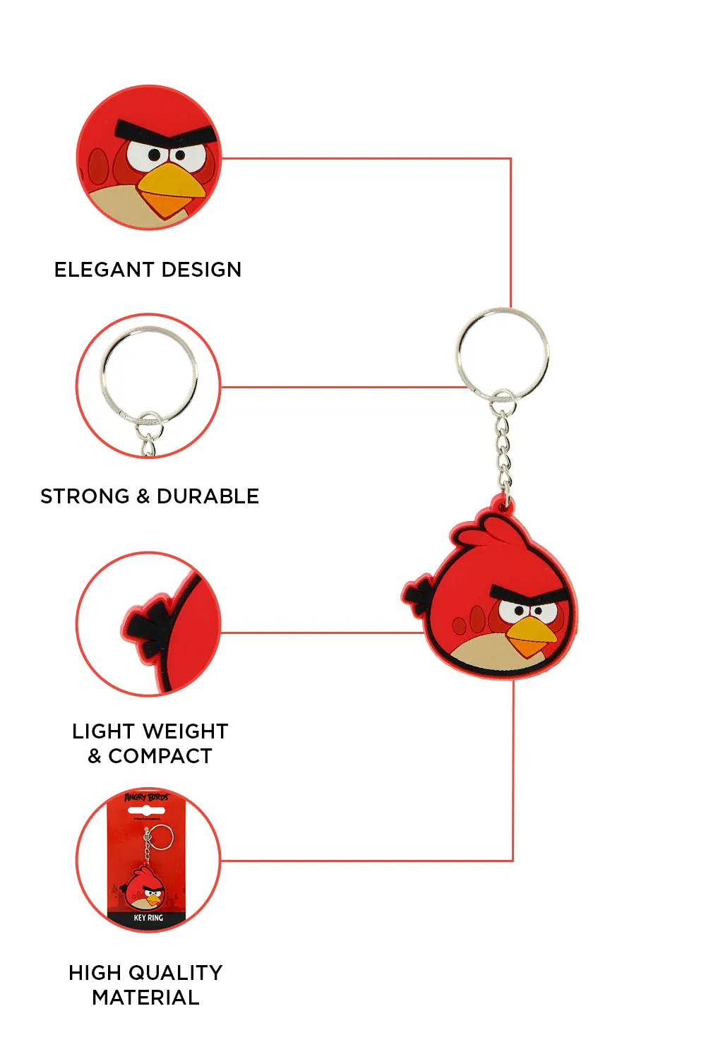 Angry Birds Red Key Ring