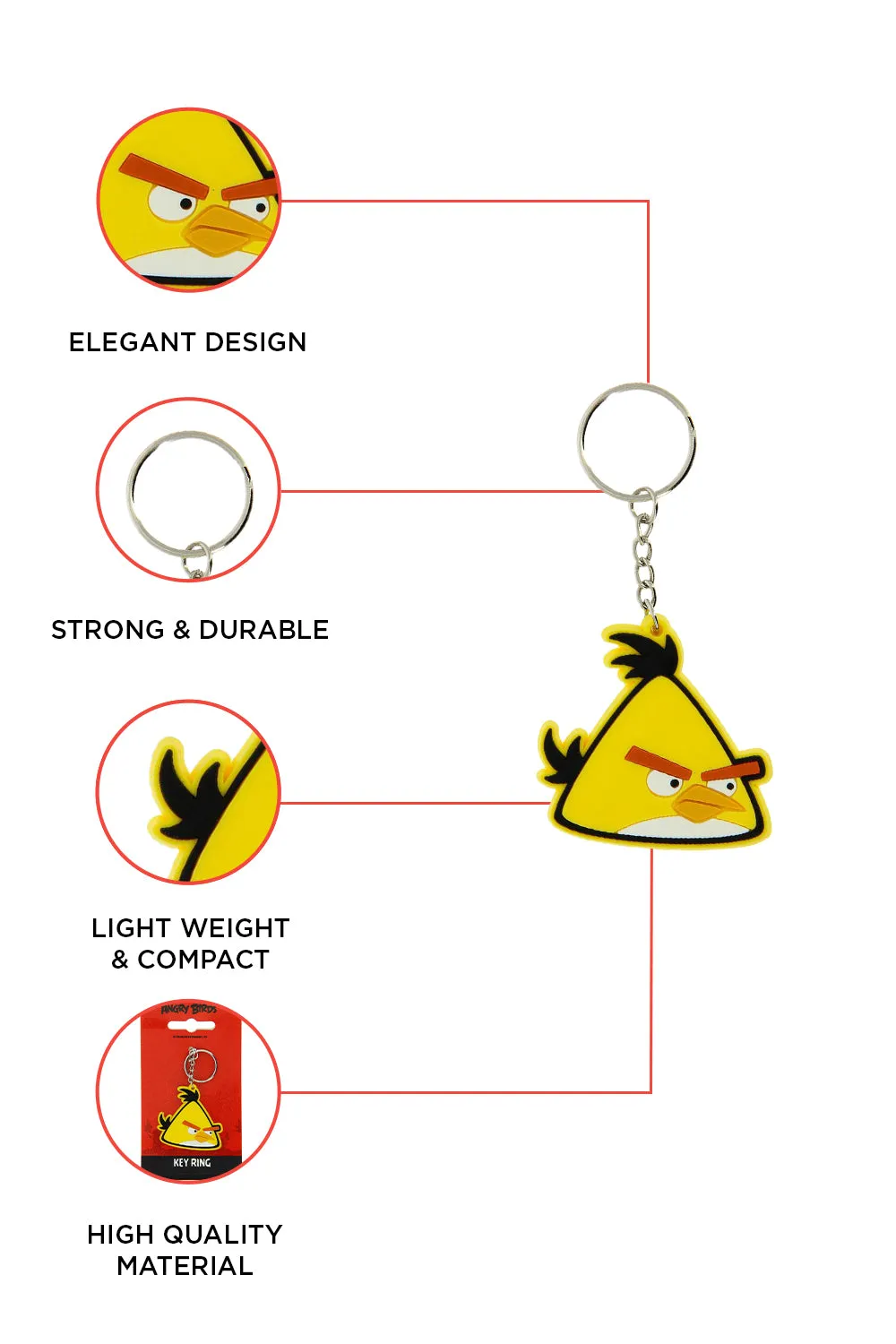 Angry Birds Yellow Key Ring