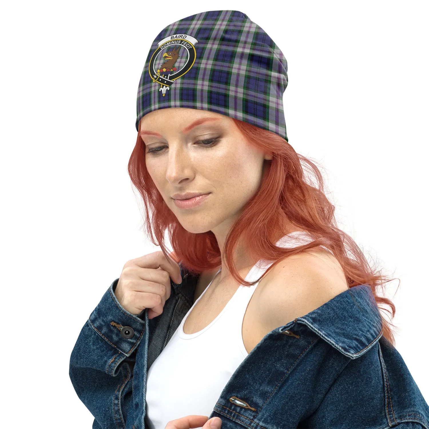 Baird Dress Tartan Beanies Hat with Family Crest