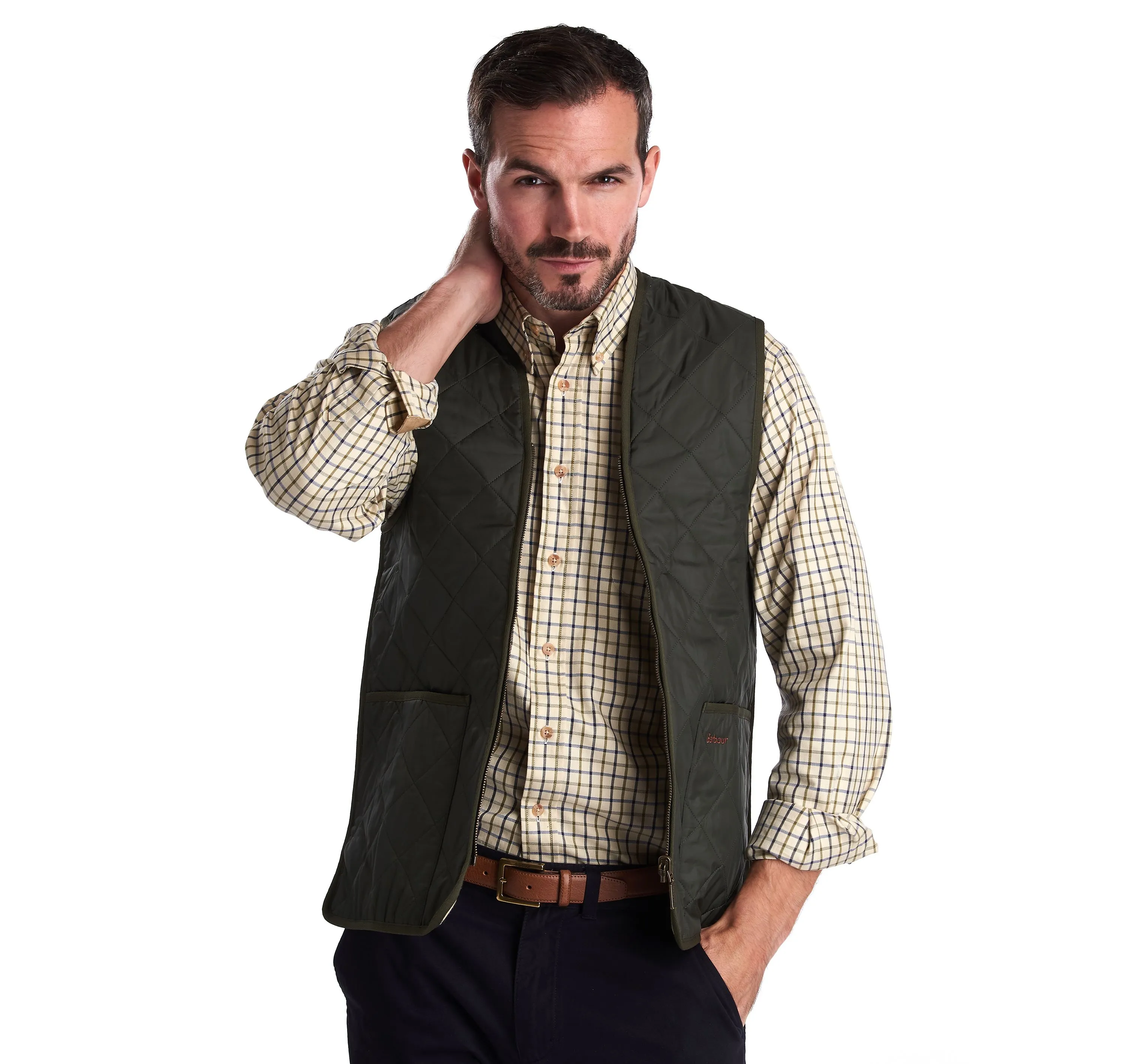 Barbour Sage Quilted Waistcoat/ZIP-IN Liner