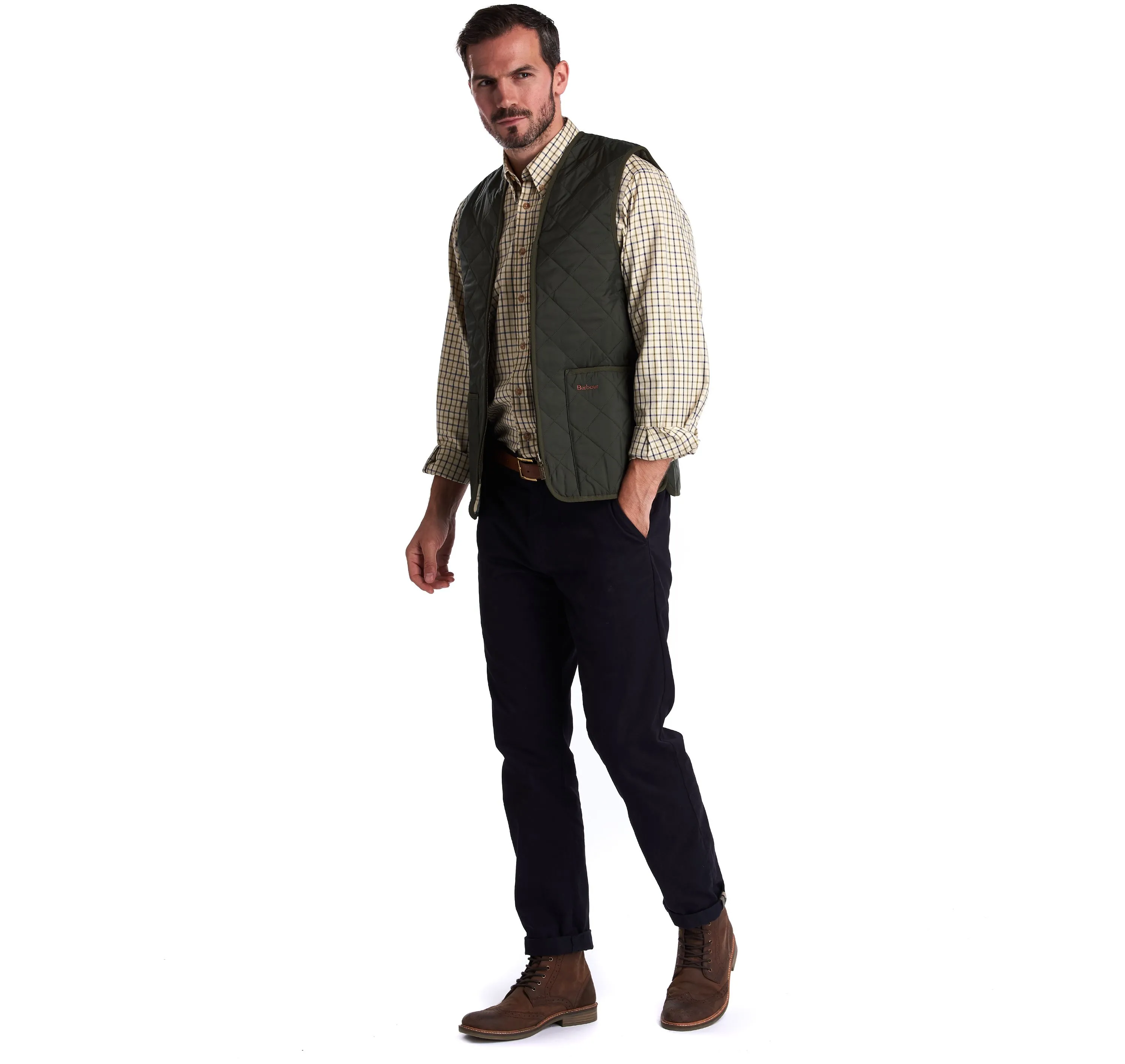 Barbour Sage Quilted Waistcoat/ZIP-IN Liner