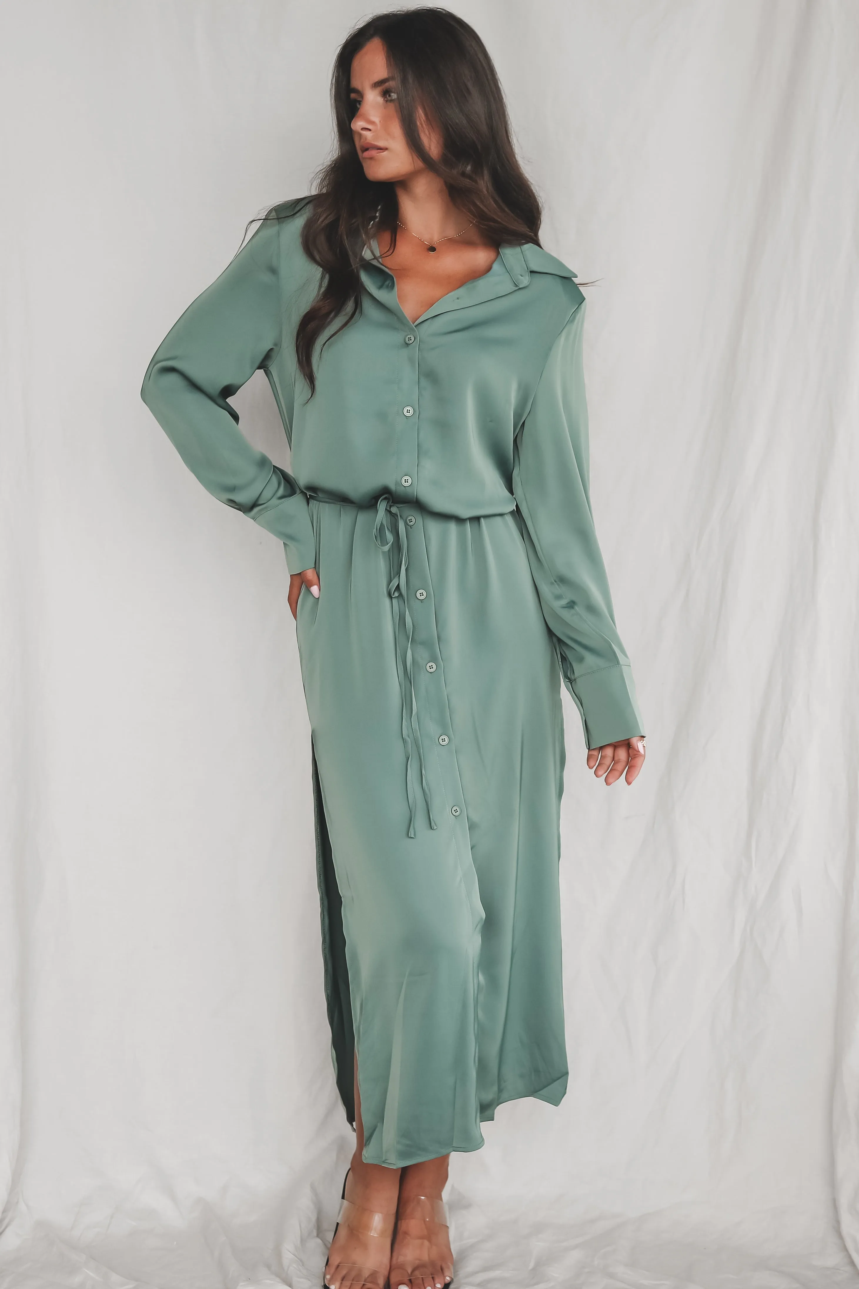 Bet On You Button Up Maxi Dress