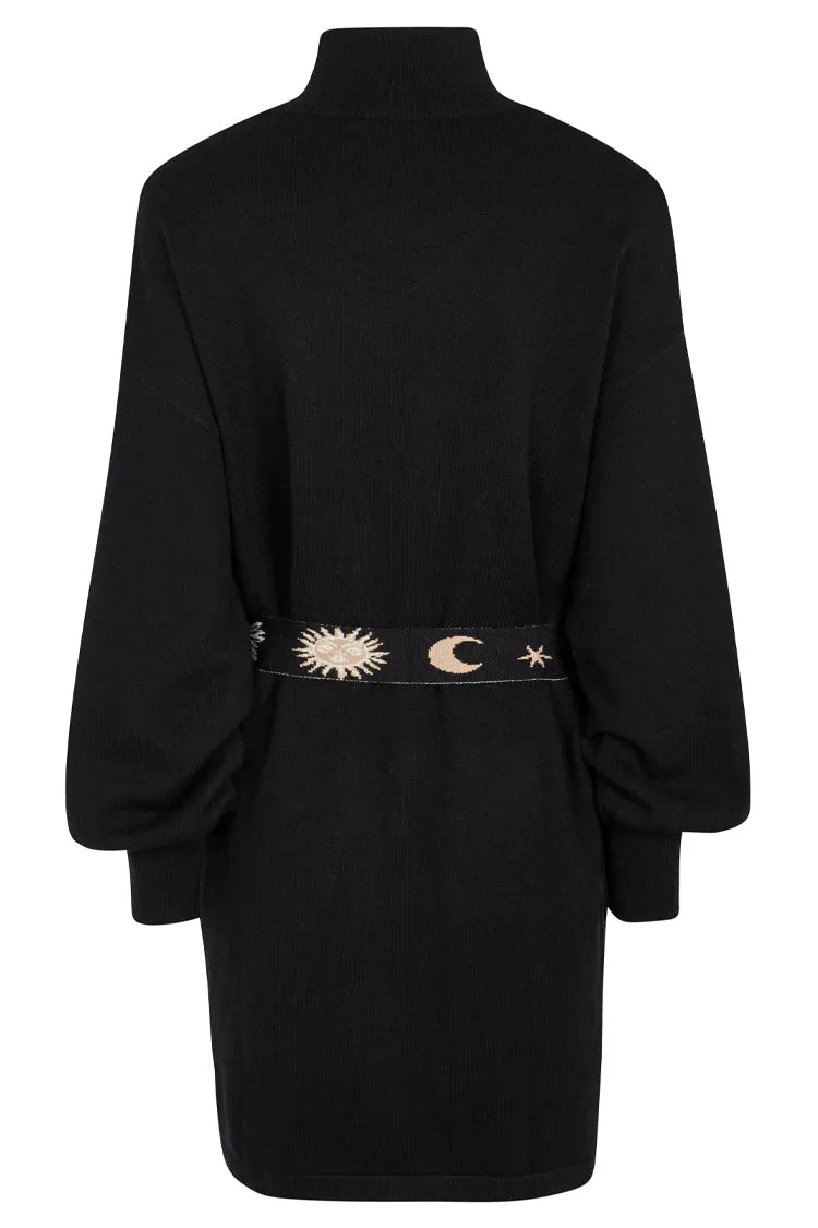 Black Lyon Belted Knit Dress