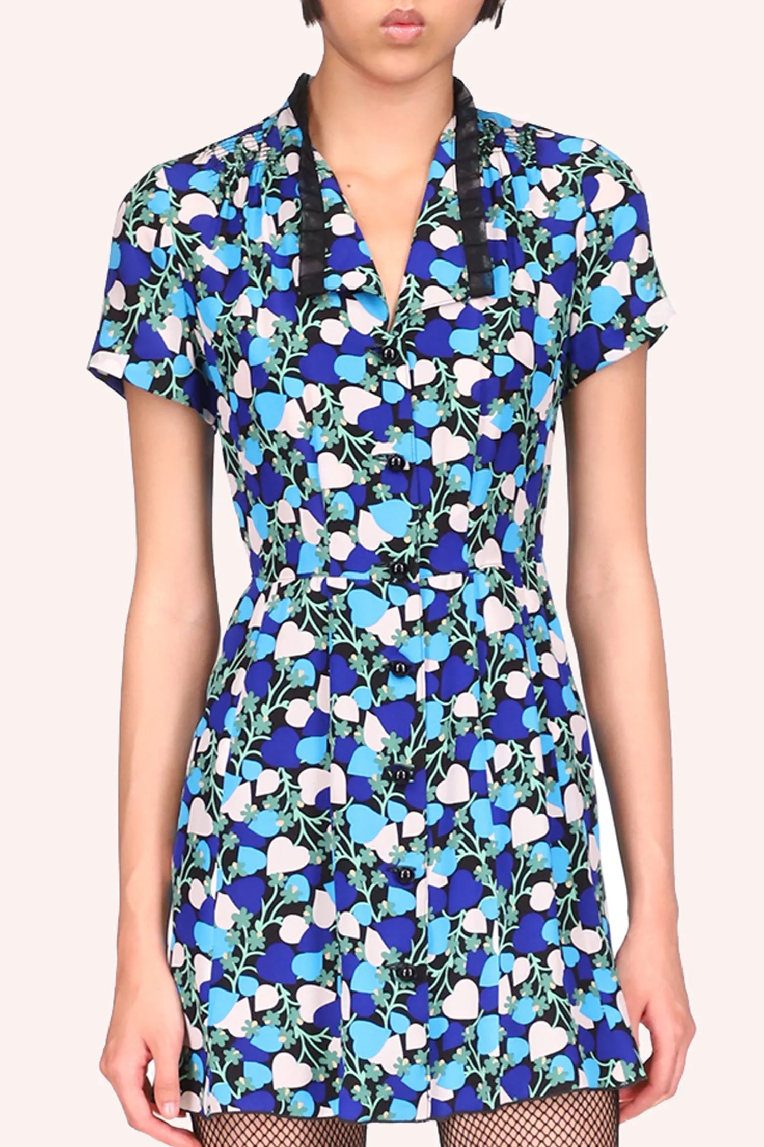 Blooming Hearts Button Down Dress