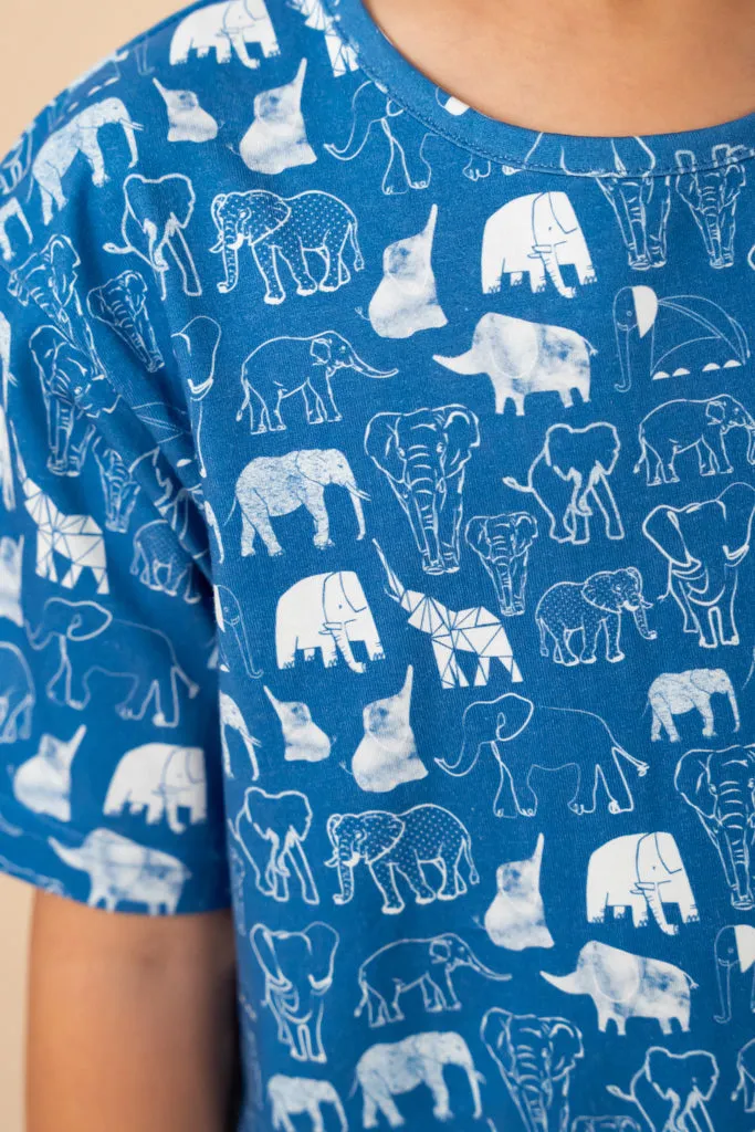 Blue Elephant Families Tee