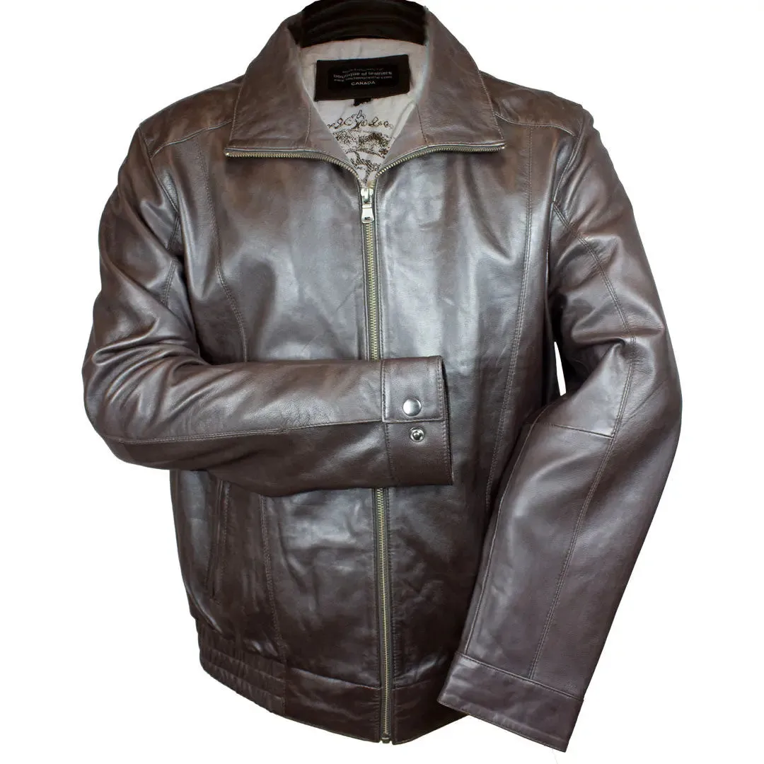 BOL Men's Ting Bomber Lambskin Leather Jacket