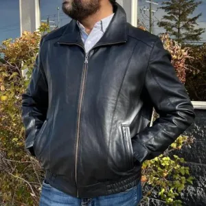 BOL Men's Ting Bomber Lambskin Leather Jacket