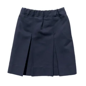 Box Pleat Navy Skirt