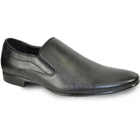 BRAVO Men Dress Shoe KLEIN-3 Loafer Shoe Black with Leather Lining