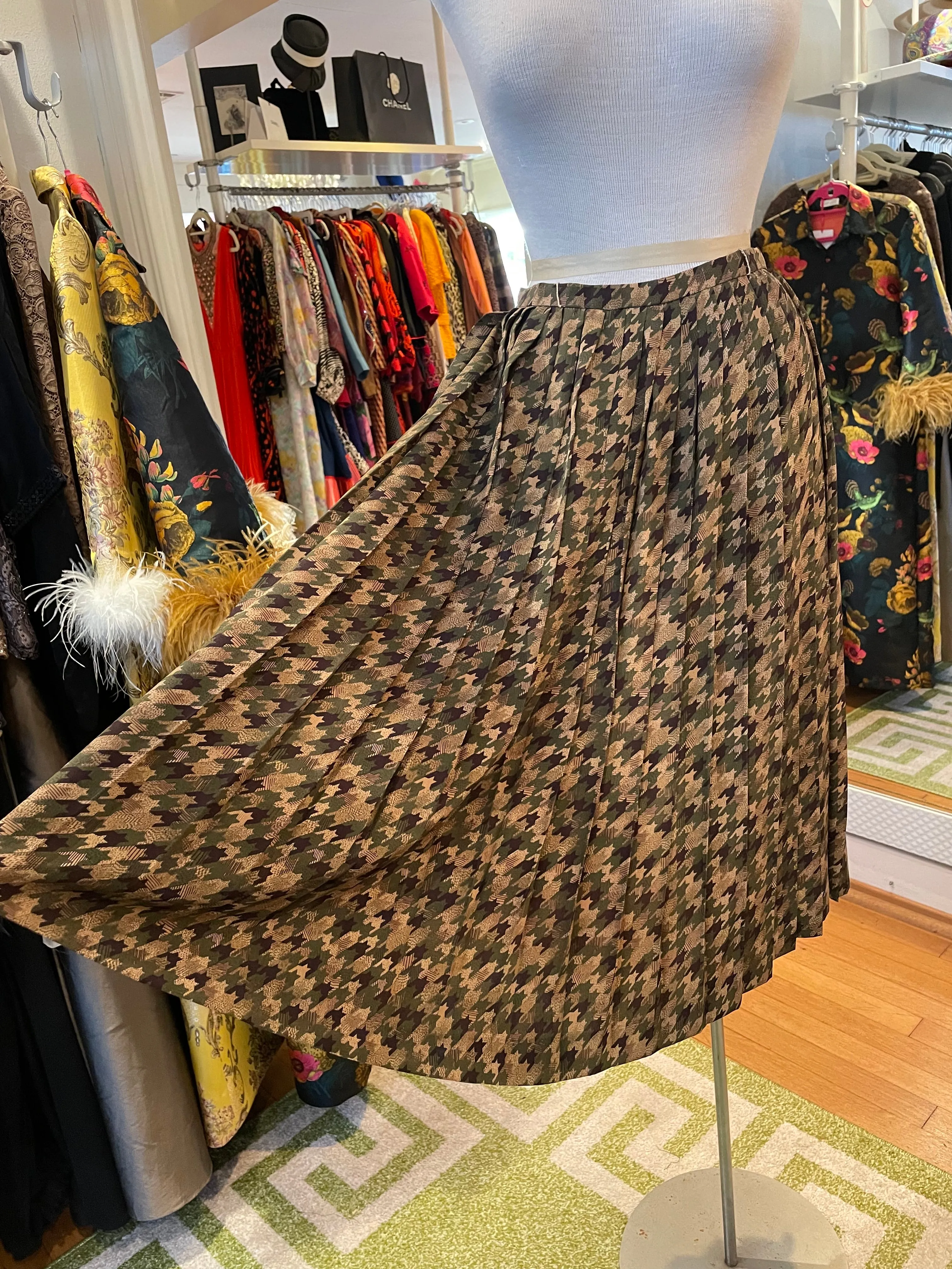 Camouflage Silk Skirt