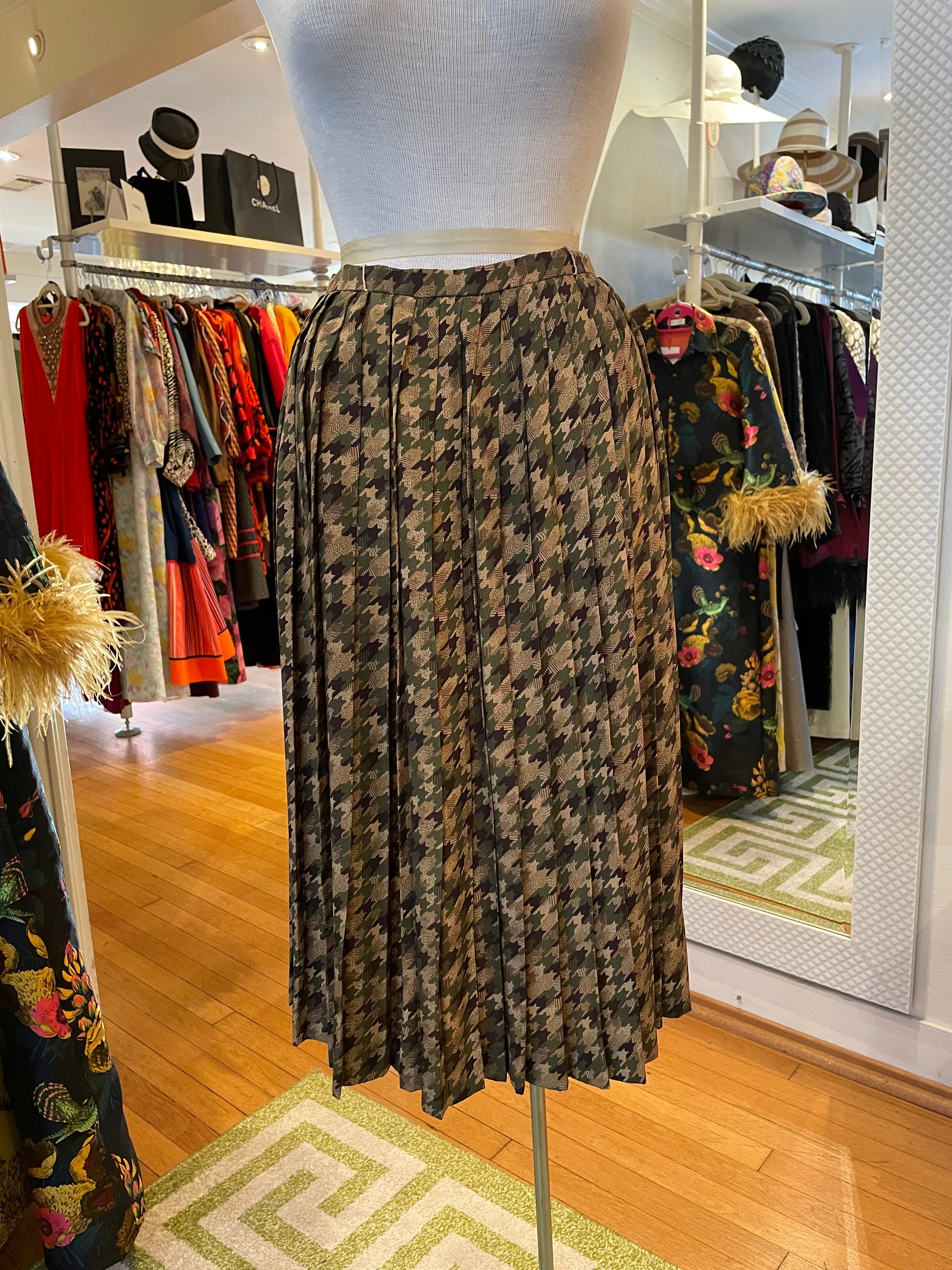 Camouflage Silk Skirt