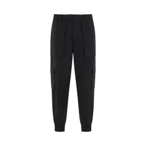 Cargo Cotton Pants in Black