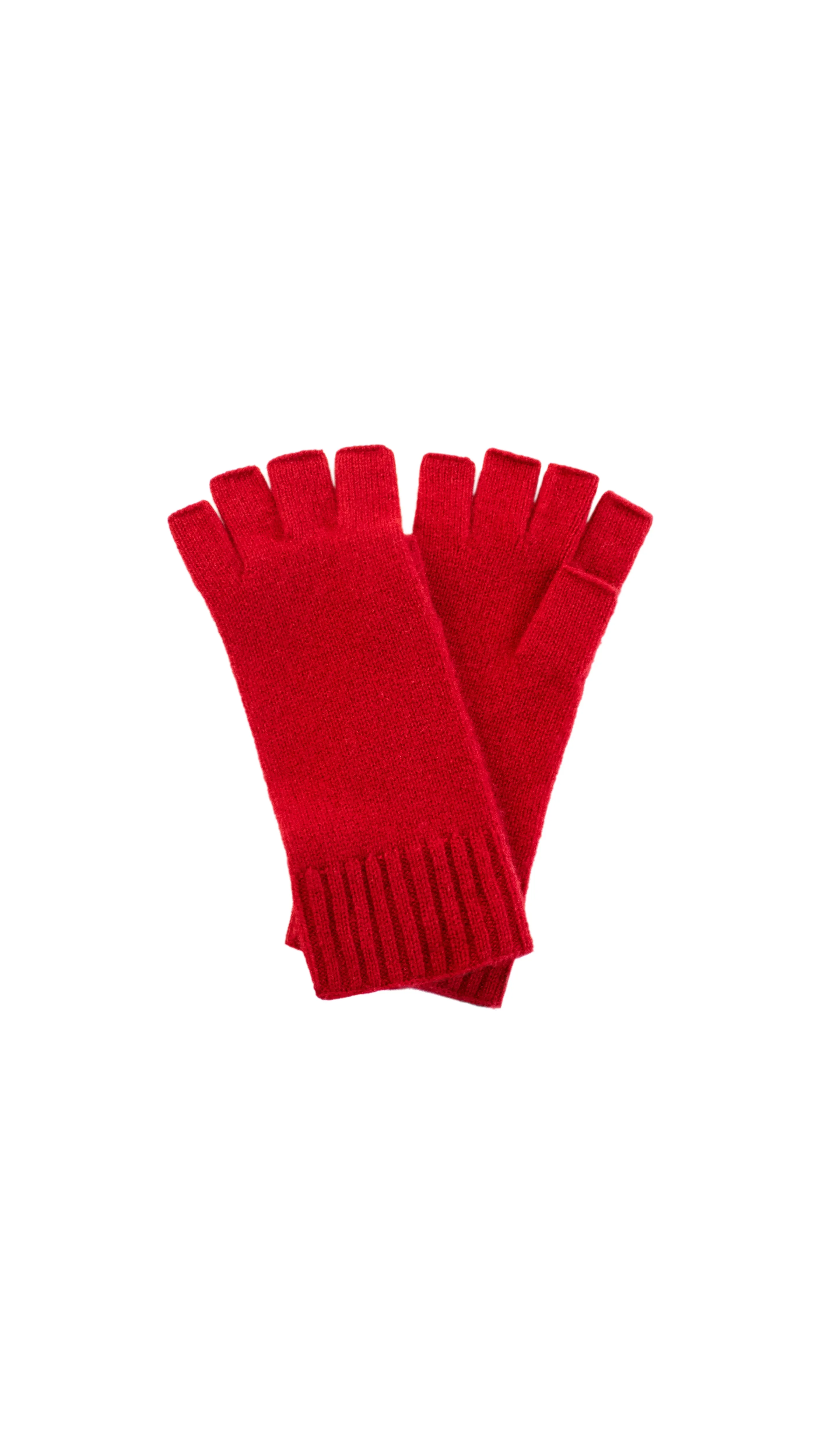 Cashmere Fingerless Glove - Crimson