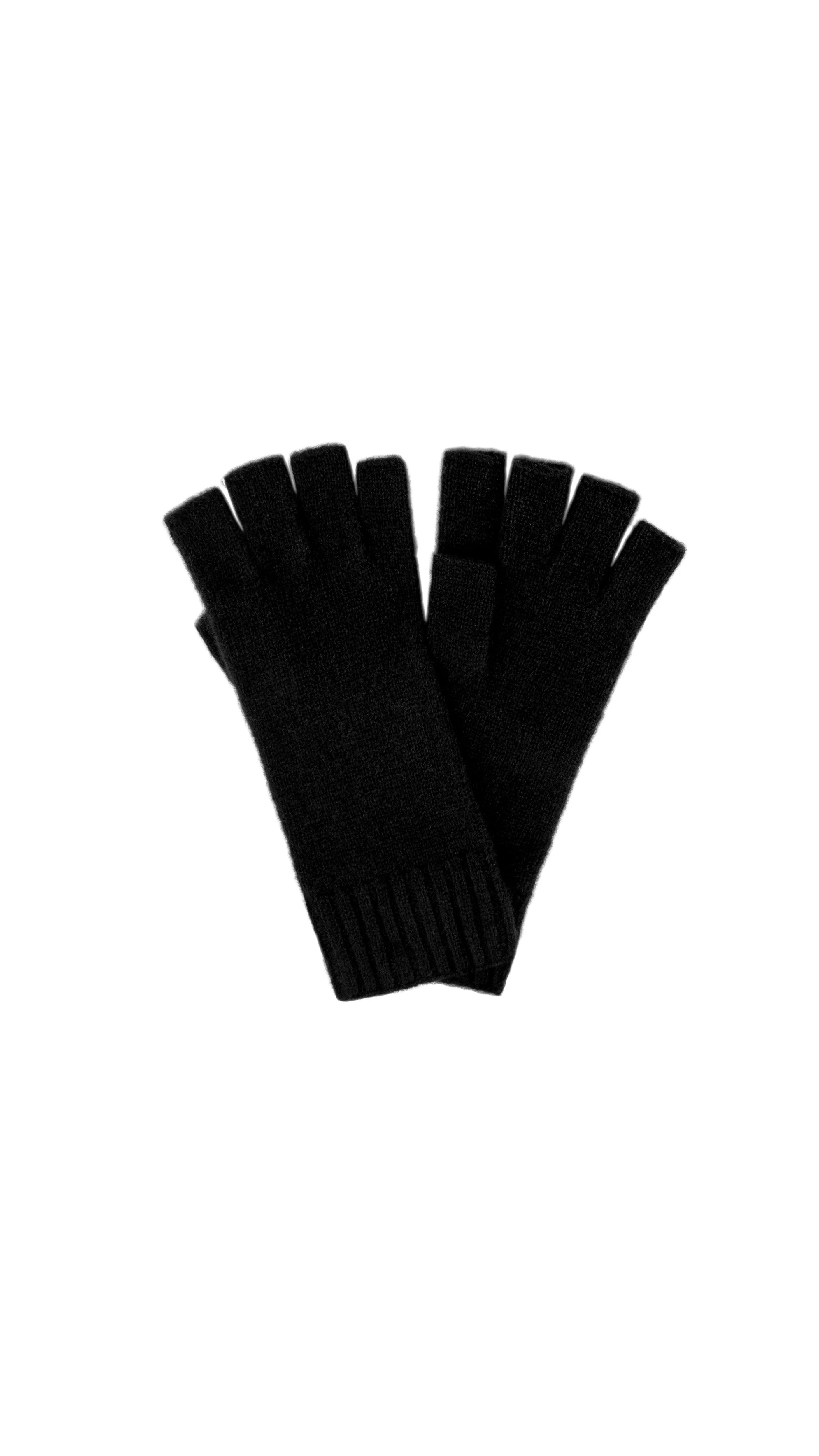 Cashmere Fingerless Glove - Ebony