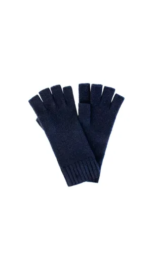 Cashmere Fingerless Glove - Indigo