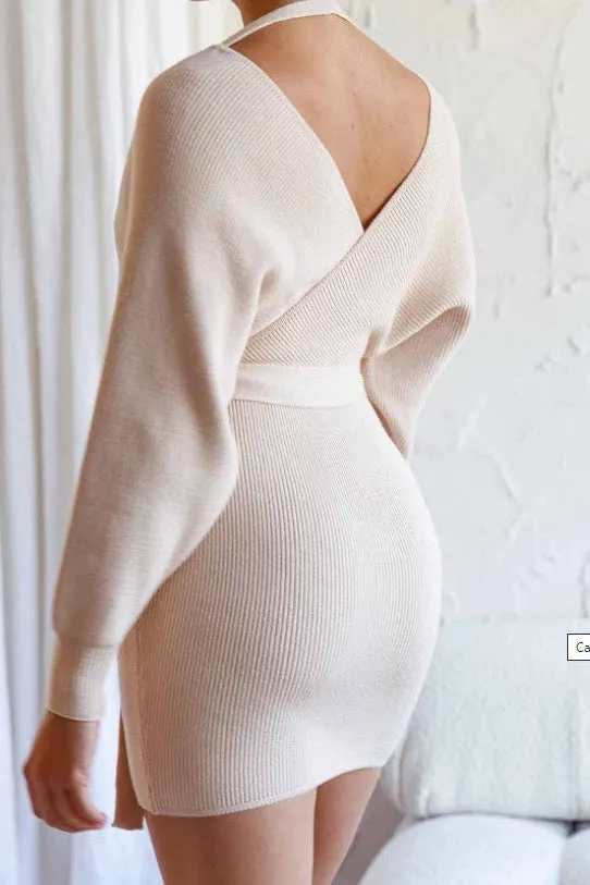 Chloe Knit Dress - Beige