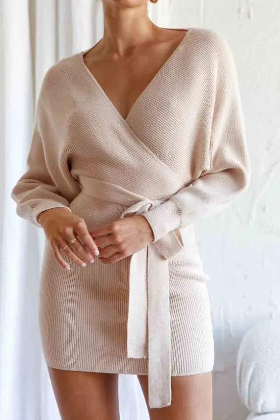 Chloe Knit Dress - Beige