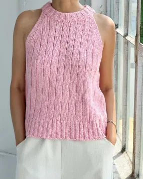 Claire Cotton Sweater Tank - Pink