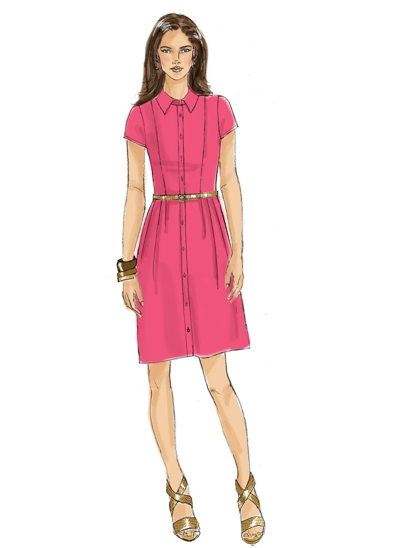 CLEARANCE • Butterick Pattern B6333 Shirtdress & Sash (Misses'/Miss Petite/Women's/Women Petite)