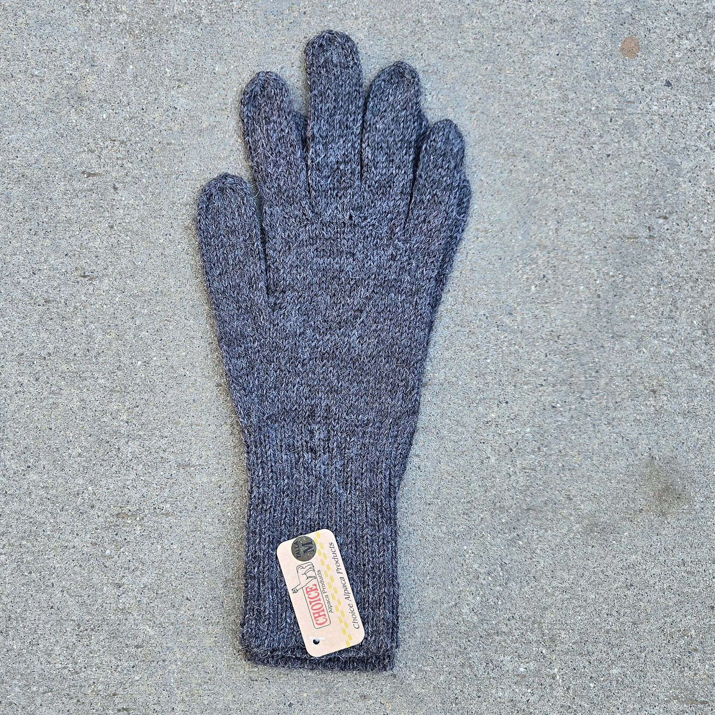 Colorful 100% Alpaca Full Fingered Knit Alpaca Gloves