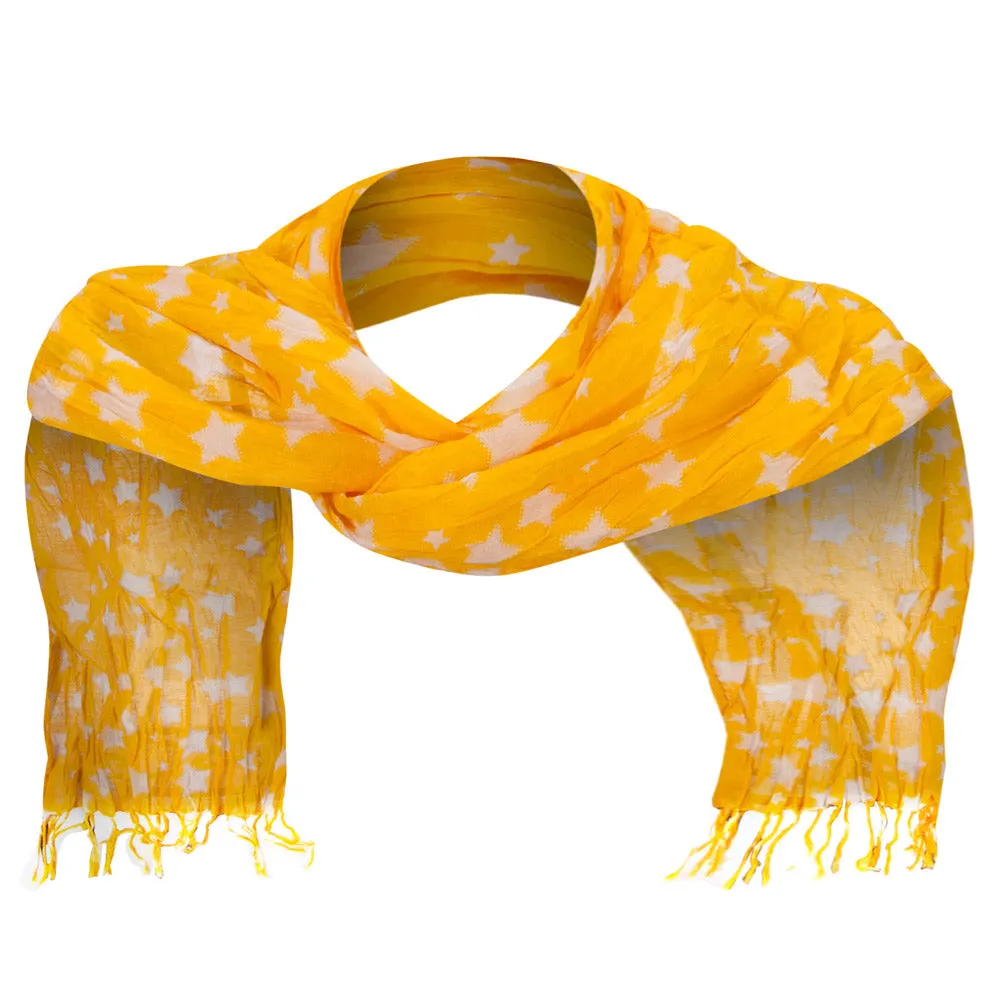 Cotton Scarf with Stars