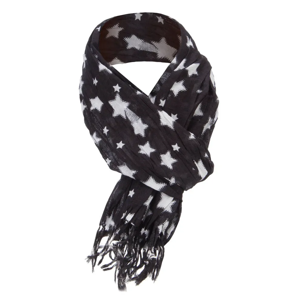 Cotton Scarf with Stars