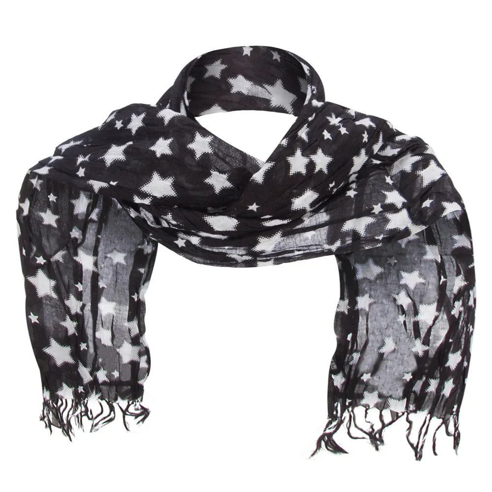 Cotton Scarf with Stars