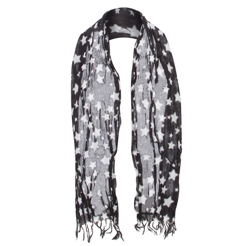 Cotton Scarf with Stars