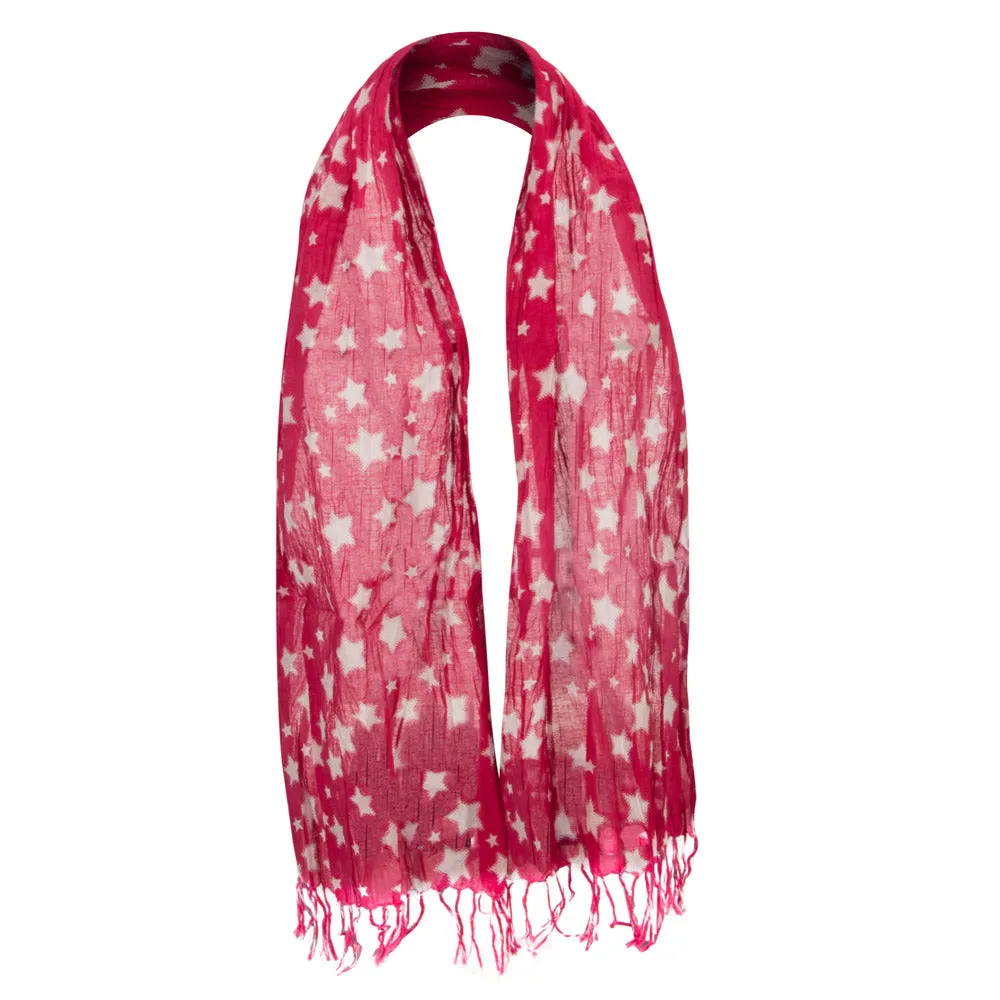 Cotton Scarf with Stars