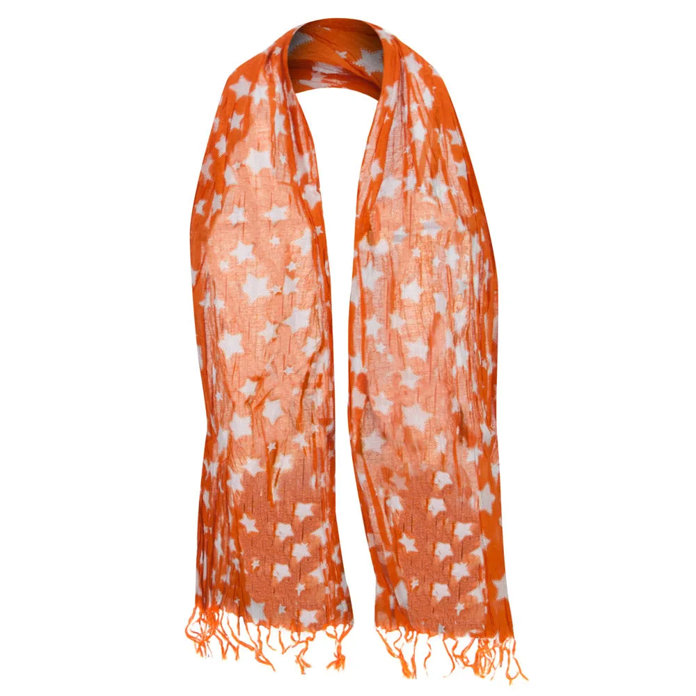 Cotton Scarf with Stars