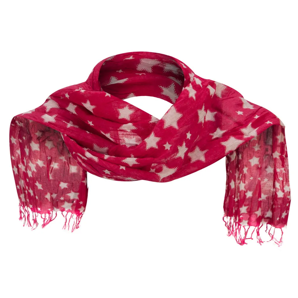 Cotton Scarf with Stars