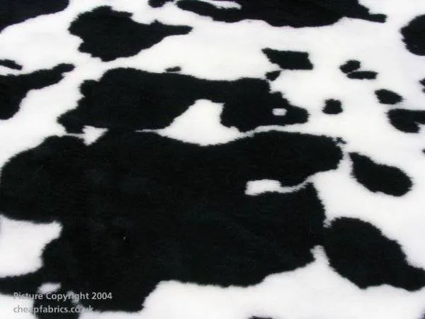 Cow - Novelty Print Faux Fur Fabric