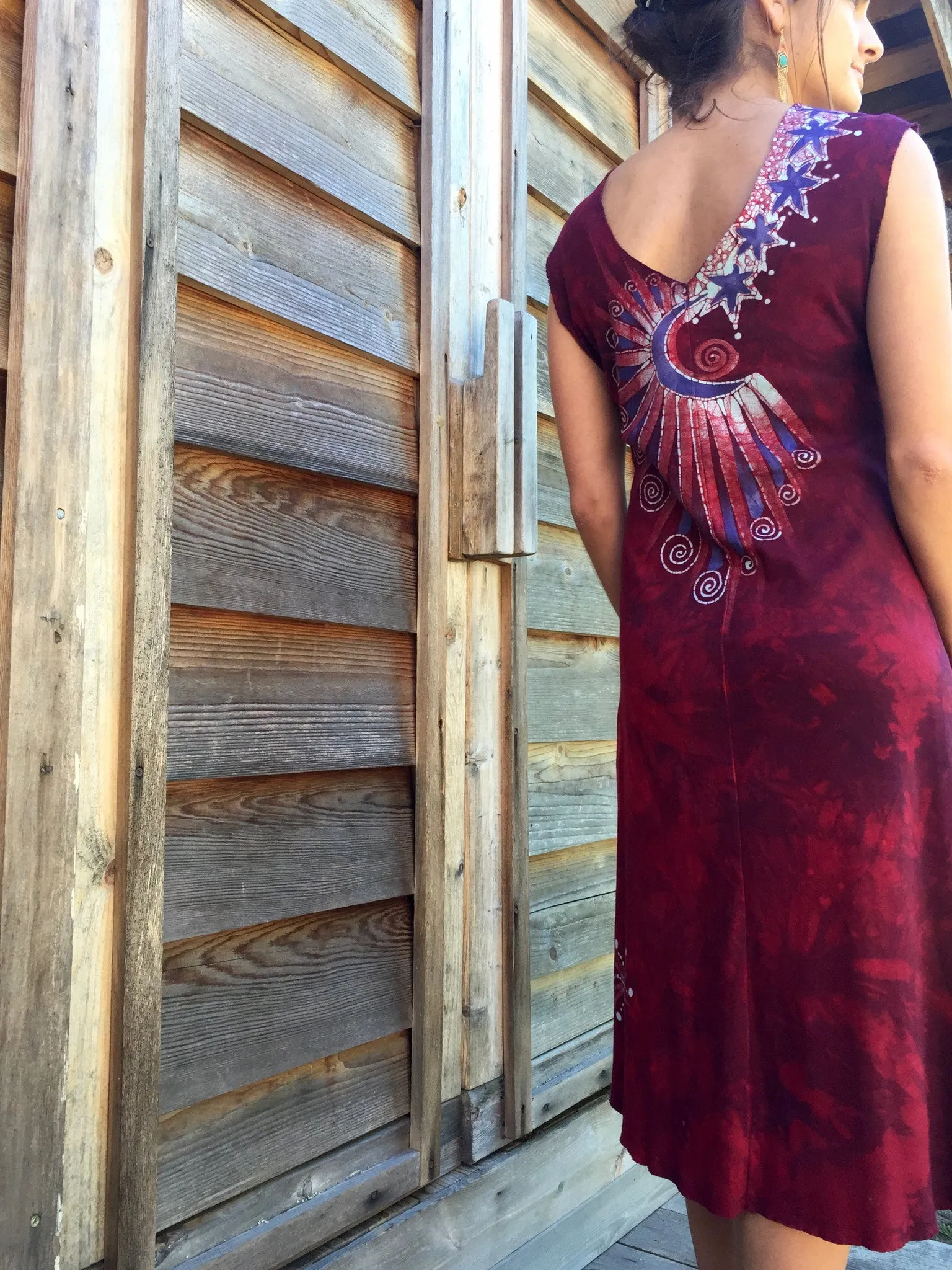 Cranberry Country Organic Cotton Batik Dress