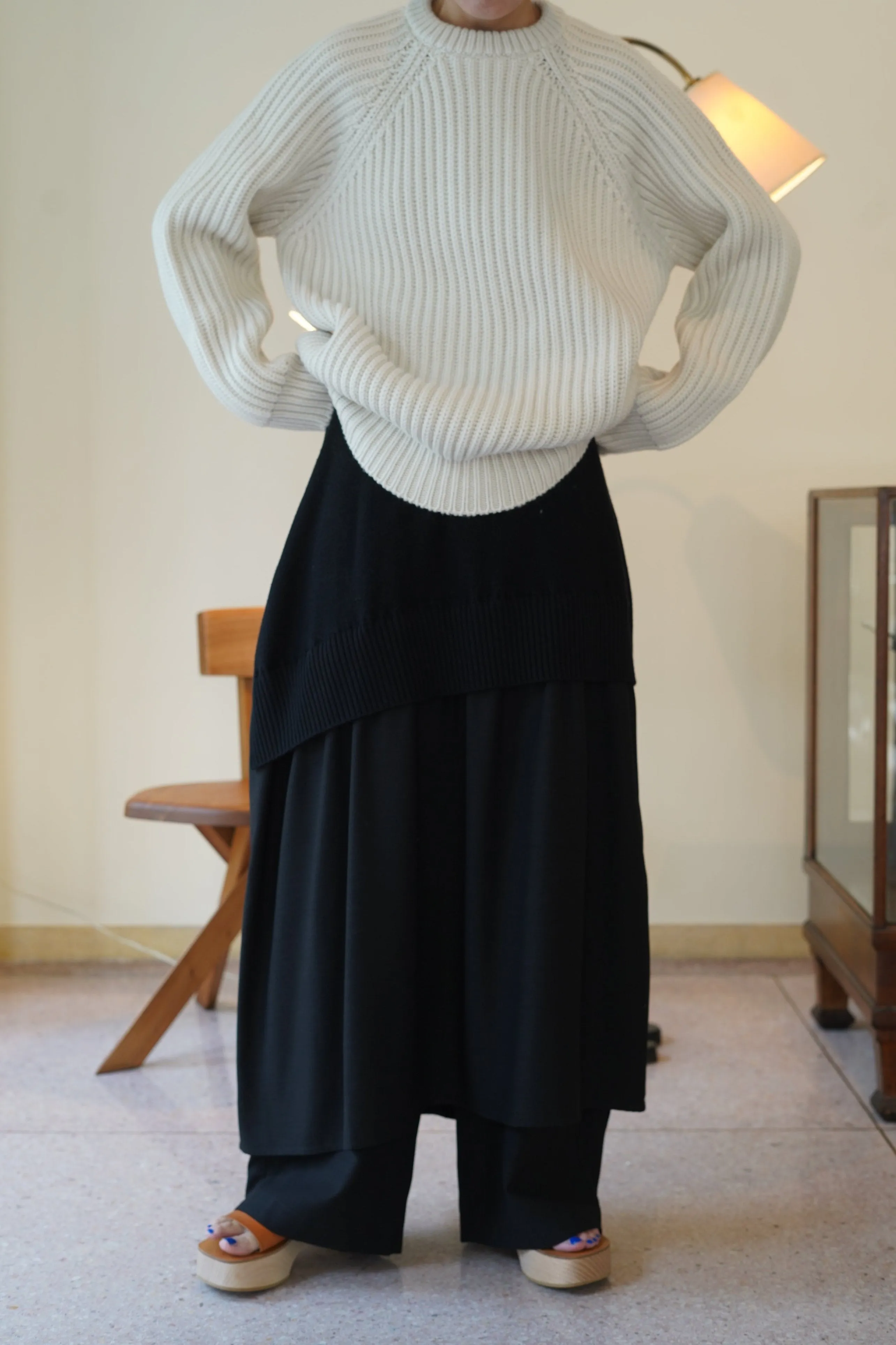 CRISTASEYA<br>RAGLAN 3YARNS MAXI SWEATER