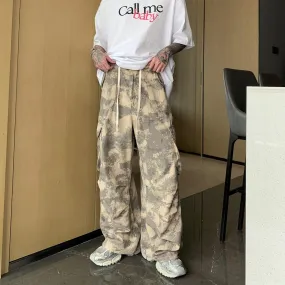 Cui Drawstring Camouflage Cargo Pants