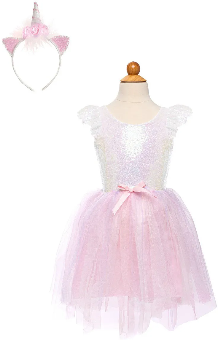 Dreamy Unicorn Dress Pink Size 5-6