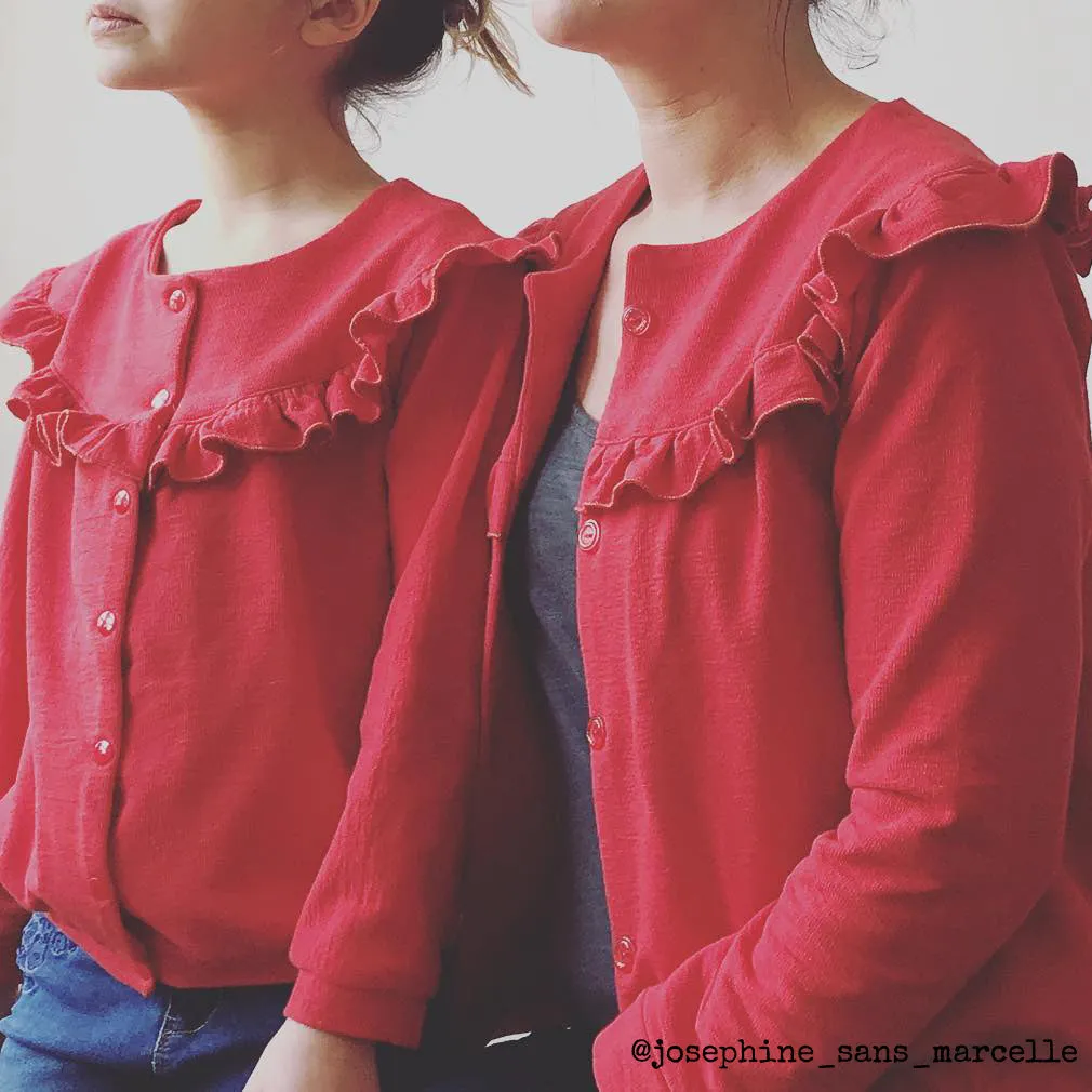 Duo for woman and kid IRMA cardigan/vest - paper sewing pattern