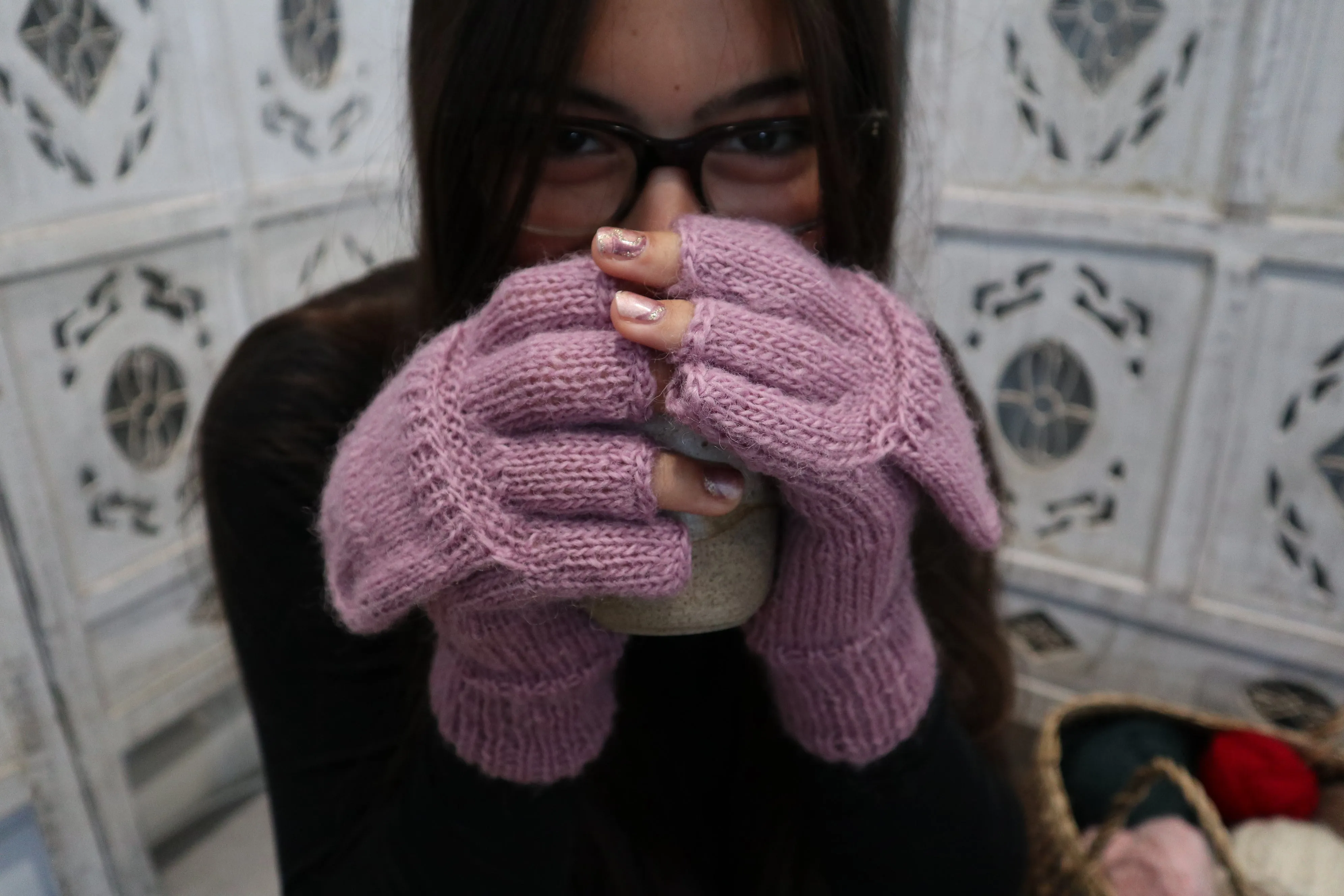 Fair Trade Ethical Adult Fingerless Gloves - Plain Colours