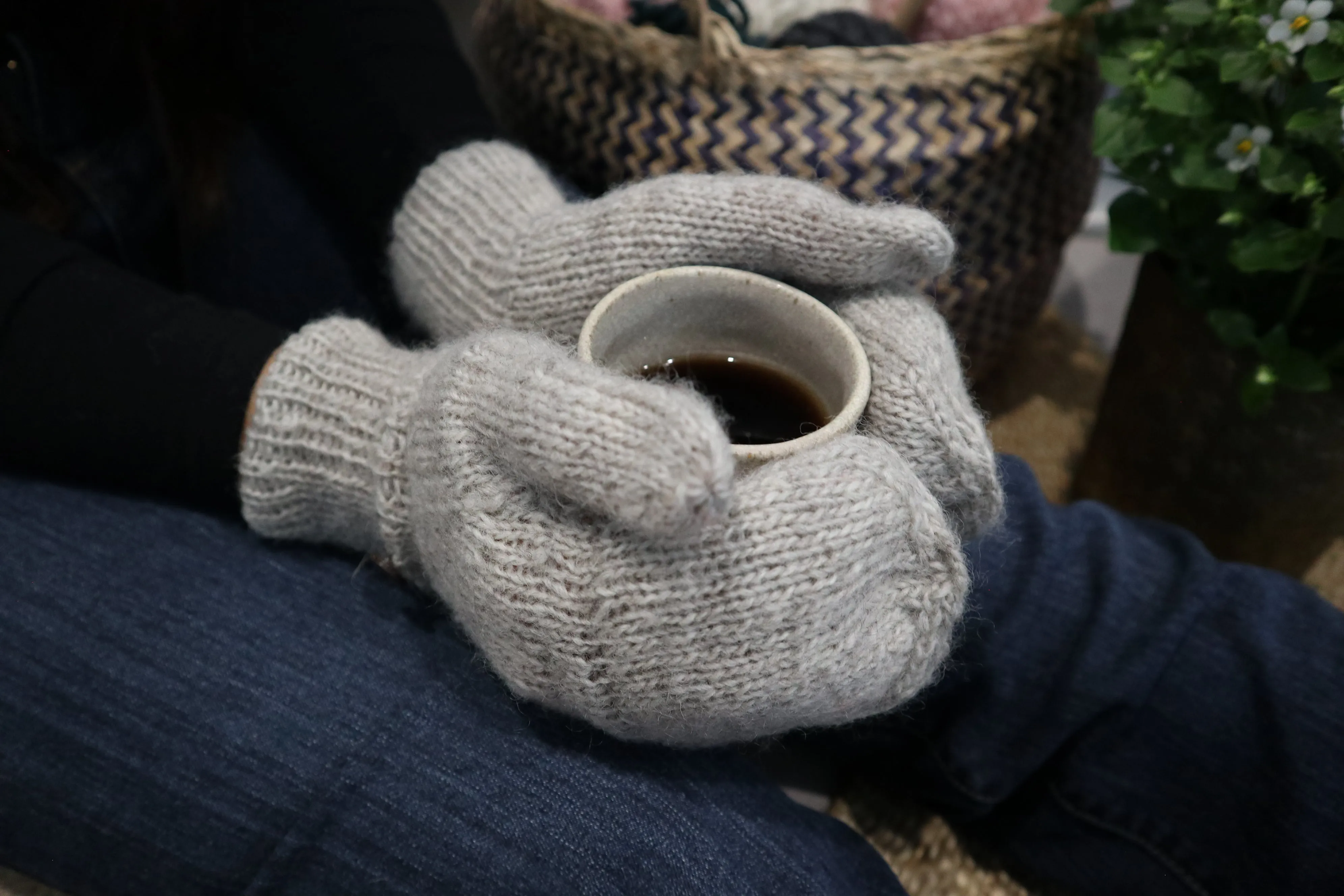 Fair Trade Ethical Adult Fingerless Gloves - Plain Colours