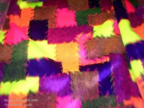 Fluorescent Patch - Novelty Print Faux Fur