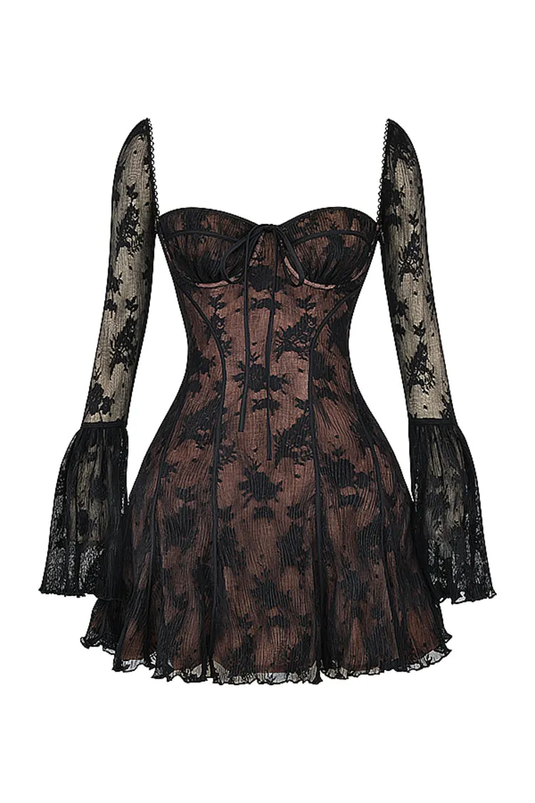 Flytonn- Analissa Black Lace Dress