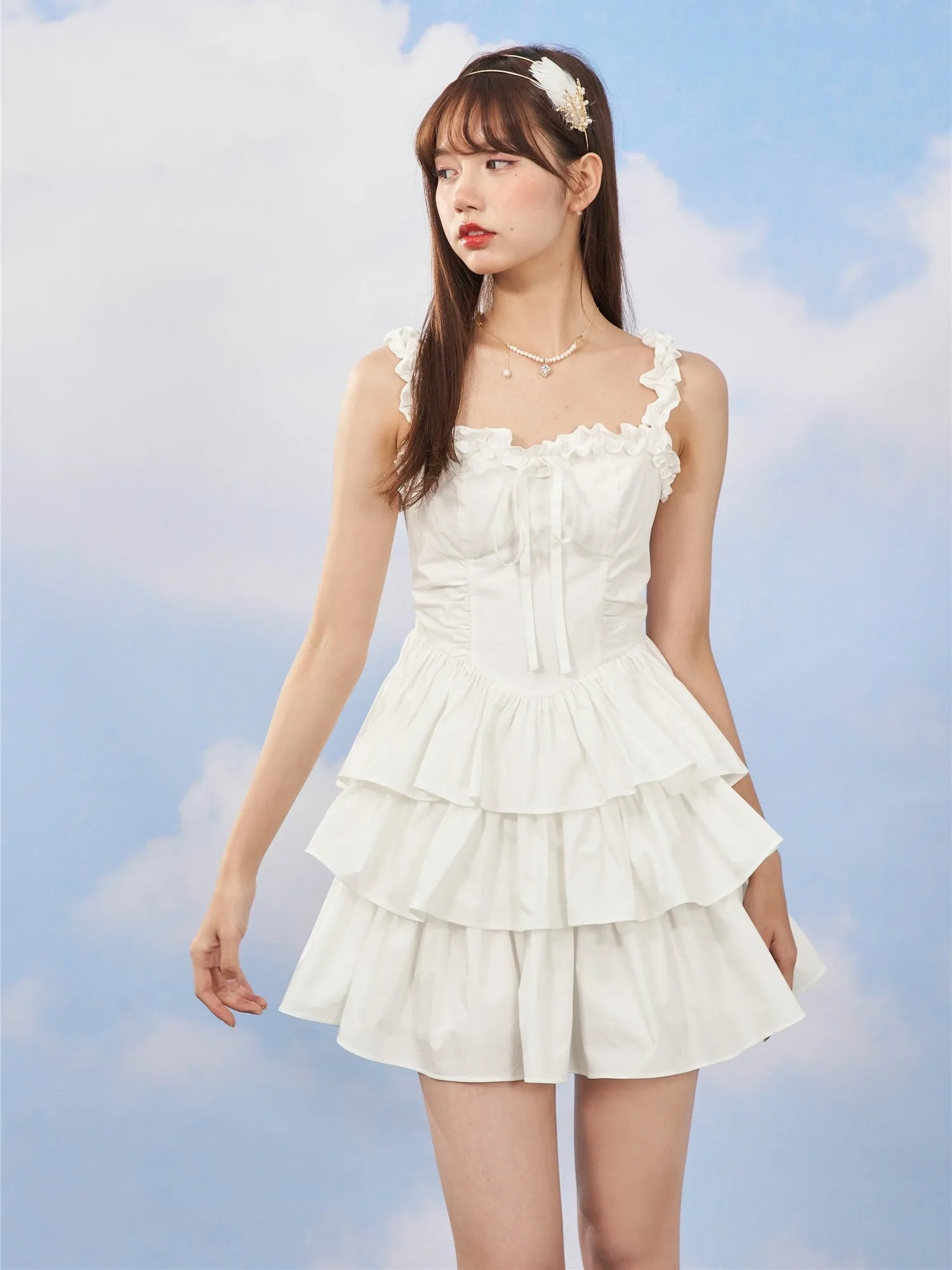 FLYTONN-spring summer dress Vacation photography outfits Priscilla Retro Princess Dress ~