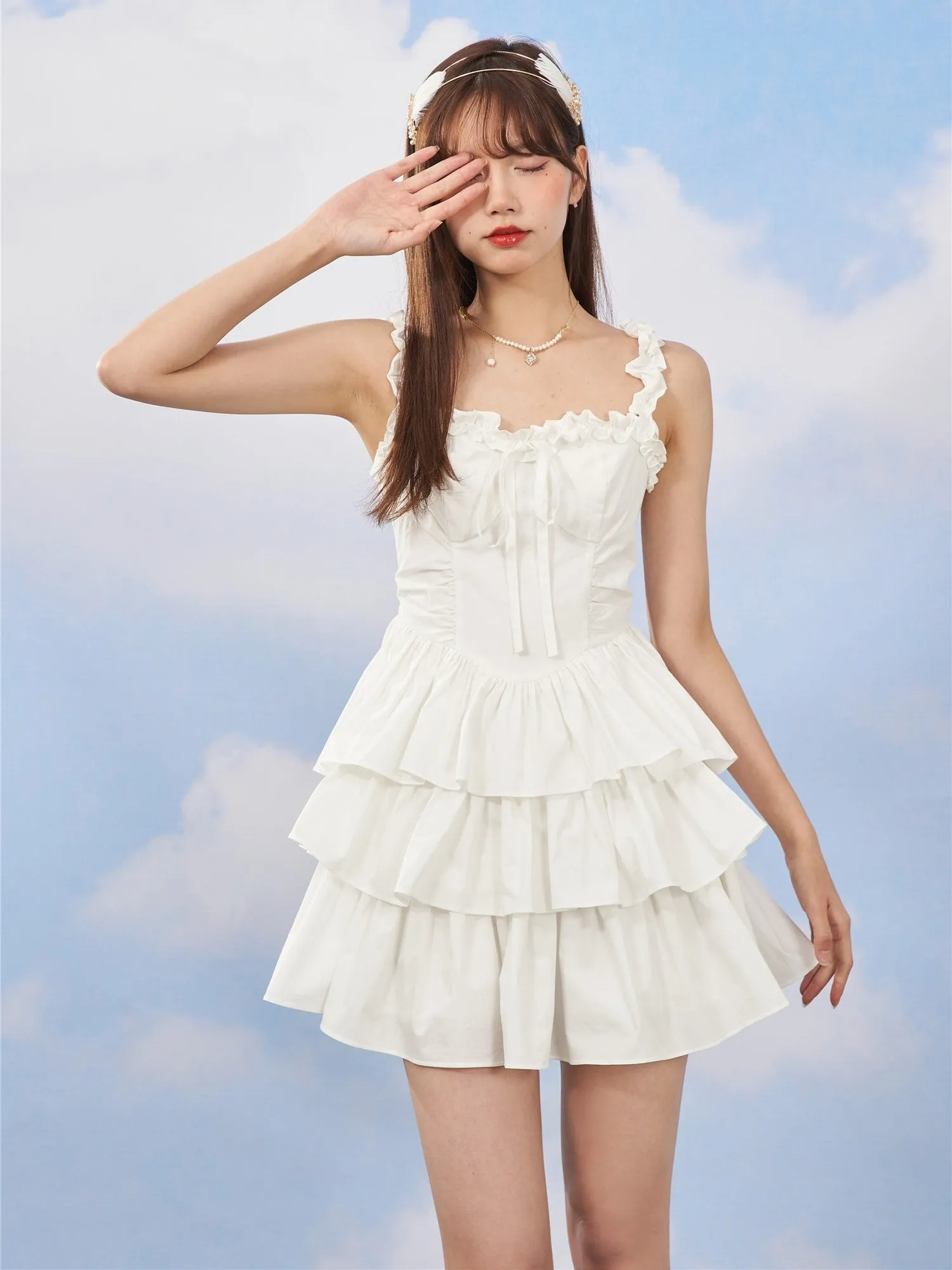 FLYTONN-spring summer dress Vacation photography outfits Priscilla Retro Princess Dress ~