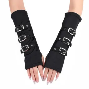 Funki Buys | Gloves | Women's Men's Half Finger Buckle Gloves